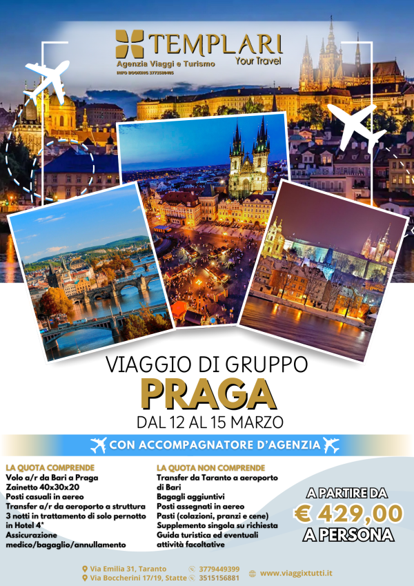 20260312# PRAGA VIAGGIO DI GRUPPO DAL 12 AL 15 MARZO